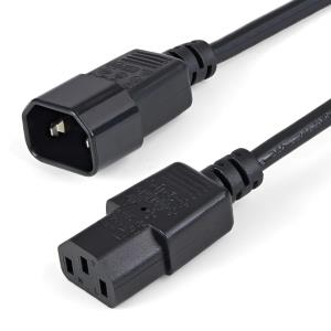 PXT1001M 1m Power Cord C14 to C13 Connectors Power Cable - Black thumbnail