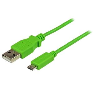 USBAUB1MGN STARTECH.COM Phone Charge Cable USB To Thin Micro USB Charge/sync Green 1m                                       
