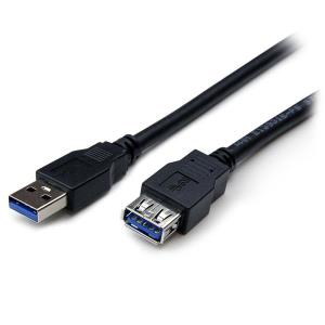 2M BLACK USB 3.0 MALE TO FEMALE thumbnail