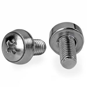CABSCREWSM62 100 M6 Screws Mounting Hardware Rack Accessories - Silver thumbnail