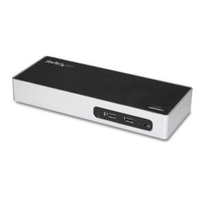 USB 3.0 Docking Station, Dual Monitor Laptop Docking Station with HDMI & DVI/VGA Video, 6-port USB 3.1 Gen 1 5Gbps Hub, GbE, Audio, Universal USB Type-A Dock, Windows & Mac - Dual Display Dock (DK30ADD) - Docking station - USB - DVI, HDMI - 1GbE - for P/N thumbnail