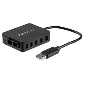 US100A20FXSC STARTECH.COM .com USB to Fiber Optic Converter, 100Mbps, USB 2.0 to Fiber Network Adapter, 100BASE-FX SC Female Duplex Multimode Fiber/MMF Compatible, 2Km, Compact USB to Fiber LAN Adapter - USB to LAN Adapter (US100A20FXSC) - Network adapter - USB 2.0 - 100Base-FX/10