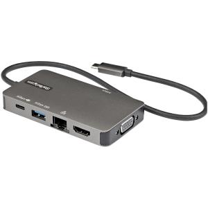 DKT30CHVPD2 STARTECH.COM .com USB-C Multiport Adapter, USB-C to 4K 30Hz HDMI or 1080p VGA, USB Type-C Mini Dock with 100W Power Delivery Passthrough, 3-Port USB 3.0 Hub 5Gbps, GbE, 12