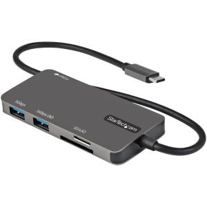 DKT30CHSDPD STARTECH.COM .com USB C Multiport Adapter, USB-C to 4K 30Hz HDMI, 100W Power Delivery Pass-through, SD/MicroSD Slot, 3-Port USB 3.0 Hub, USB Type-C Mini Dock, 12