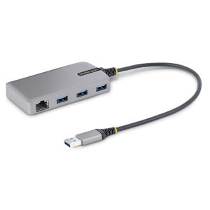 5G3AGBB-USB-A-HUB STARTECH.COM 3-PORT USB HUB W/ GBE PORTABLE