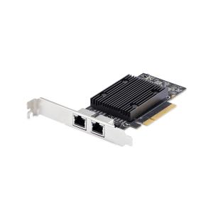 - Network adapter - PCIe 3.0 x8 low profile - Gigabit Ethernet / 10Gb Ethernet x 2 - black - TAA Compliant thumbnail