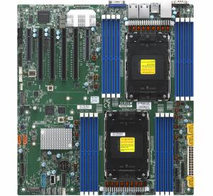 EU Product - -  X13DEI-T - Motherboard - E-ATX - LGA4677 Socket-E - 2 Unterst�tzte CPUs (ohne CPU) - Intel C741 Chipsatz - 2 x 10 Gigabit LAN - Onboard-Grafik (CPU erforderlich)  DDR5 DIMM SATA 6 GB/s USB 3.0 PCI-Express thumbnail