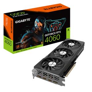 GV-N4060GAMING OC-8GD GIGABYTE TECH NVIDIA GeForce RTX 4060 GAMING OC 8GB GDDR6 Graphics Card, 3072 CUDA Cores, 2550 MHz Core Clock, Triple Fan, RGB, 2x DisplayPorts / 2x HDMI Ports