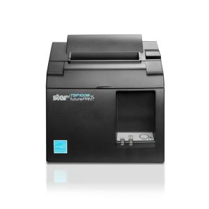 39472190 STAR MICRONICS , TSP143IIIBi Bluetooth Grey EU-UK receipt Printer with all accessories included in box. Bluetooth interface, power switch cover where applicable, wall mount, Driver CD, paper roll.
