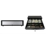 CD4-1416BKSS48 14in Black CASH DRAWER with SS front 4 Bill 8 Coin thumbnail