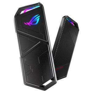 90DD02H0-M09000 ASUS ROG STRIX ARION M.2 NVMe SSD Caddy, USB 3.2 Gen2 Type-C, Aluminium, Thermal Pads, RGB Lighting, Hanger & USB-A Cable inc.