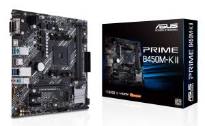90MB1600-M0EAY0 ASUS PRIME B450M-K II - Motherboard - micro ATX - Socket AM4 - AMD B450 Chipset - USB 3.2 Gen 1 - Gigabit LAN - onboard graphics (CPU required) - HD Audio (8-channel)