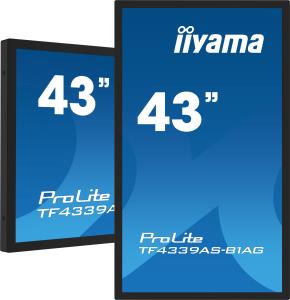 EU Product - ProLite TF4339AS-B1AG, 24/7, Projected Capacitive, 4K, USB, RS232, Ethernet, Android, kit (USB), black