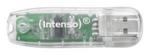 32GB Intenso Rainbow Line USB 2.0 Flash Drive Transparent thumbnail