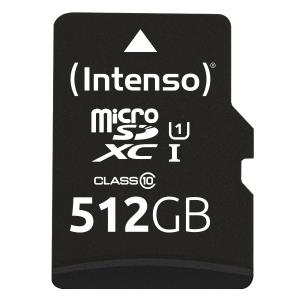 3424493 INTENSO microSD 512GB UHS-I Perf CL10| Performance - 512 GB - MicroSD - Klasse 10 - U...