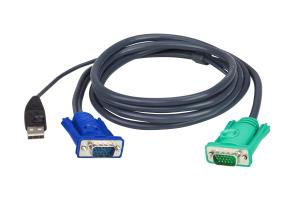 2L-5202U ATEN USB KVM Cable 1,8m - 1.8 m - VGA - Black - HDB-15 + USB A - SPHD-15 - Male