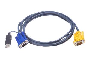 2L-5202UP ATEN USB KVM Cable 1,8m - 1.8 m - VGA - Black - HDB-15 + USB A - SPHD-15 - Male