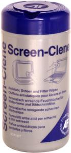 ASCR100T AF SCREEN-CLENE TUB 100 WIPES FOR MONITOR SCREENS & FILTERS  AND FILTER WIPES (100/TUB)