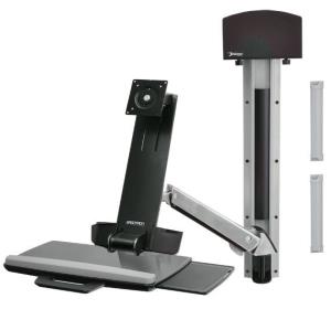 45-273-026 ERGOTRON Styleview Sit-stand Combo System With Small Cpu Holder (polished Aluminum)                          
