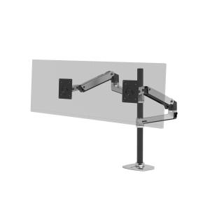 45-549-026 ERGOTRON Mounting kit (tall pole, dual stacking arm) - for 2 LCD displays - matte black - screen size: up to 40