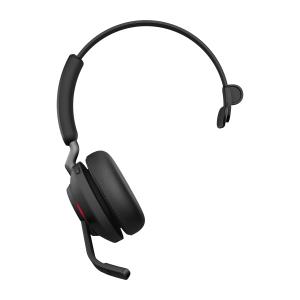 26599-899-899 JABRA Evolve2 65 MS Mono - Headset - on-ear - convertible - Bluetooth - wireless - USB-C - noise isolating - black - Certified for Microsoft Teams