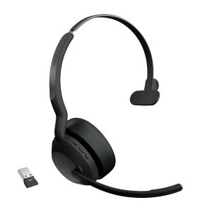 25599-889-999 JABRA Evolve2 55 UC Mono - Headset - on-ear - Bluetooth - wireless - active noise cancelling - USB-A - black - Zoom Certified, Certified for Microsoft Teams, Cisco Webex Certified, Optimised for UC, Alcatel-Lucent Certified, Avaya Certified, Unify Certified, MF