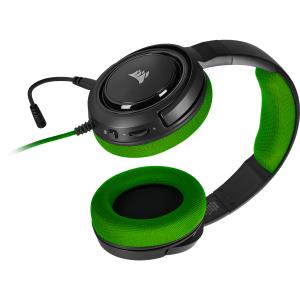 CA-9011197-EU CORSAIR Corsair HS35 Headset Wired Head-band Gaming Black, Green                                                                                              