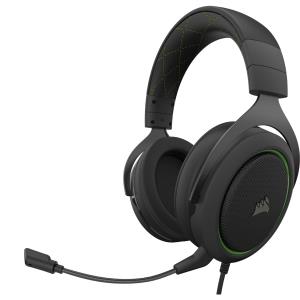 CA-9011216-EU CORSAIR Corsair HS50 PRO STEREO Headset Wired Head-band Gaming Black, Green                                                                                   