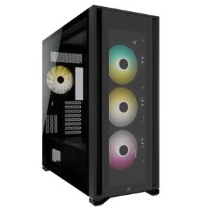 CC-9011226-WW CORSAIR iCUE 7000X RGB - Full Tower - PC - Black - ATX - EATX - micro ATX - Mini-ITX - Plastic - Steel - Tempered glass - Gaming