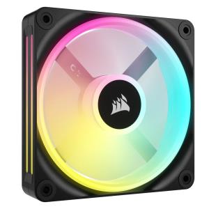 CO-9051001-WW CORSAIR iCUE LINK QX120 12cm PWM RGB Case Fan, 34 RGB LEDs, Magnetic Dome Bearing, 2400 RPM, Black, Single Fan Expansion Kit