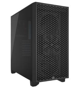 CC-9011251-WW CORSAIR 3000D Airflow Gaming Case w/ Glass Window, ATX, 2x SP120 Fans, GPU Cooling, 4-Slot GPU Support, High-Airflow Front, Black
