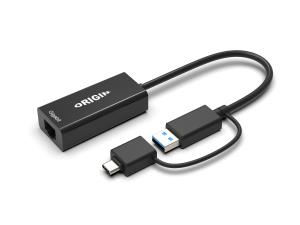 USB3.0 or USB-C (with USB-C male to USB3.0 female adapter) to RJ45 Gigabit Adapter thumbnail