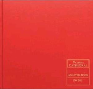 810026 COLLINS Cathedral Analysis Book Casebound 297x315mm 12 Cash Column 96Pages Red 150/12.1 - 810026