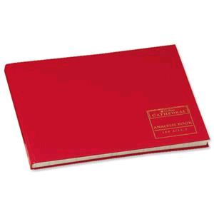 811713 COLLINS Cathedral Analysis Book Casebound 297x315mm 27 Cash Column 96 Pages Red 150/27.1 - 811713