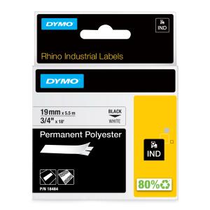 18484 19mm Black on White Tape - S0718220 thumbnail
