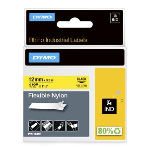 DYMO 12MM YELLOW FLEXIBLE NYLON thumbnail