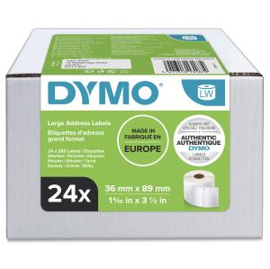 99012 24 Rolls of 36mm x 89mm Large Address Permanent Labels thumbnail
