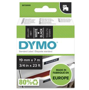 45811 19mm x 7m White on Black Tape thumbnail