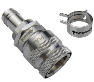 QD3-FS10-P KOOLANCE QD3 No-Spill quick Release With Bulkhead Female ID10mm