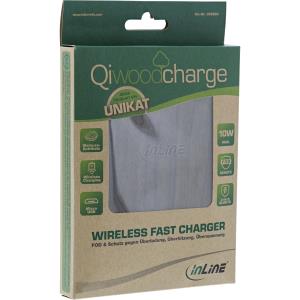 33393Y INLINE INC Qi woodcharge - Smartphone wireless fast charger - 5/7,5/10W