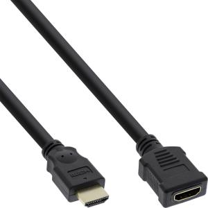 EU Product - - HDMI Verl�ngerung, HDMI-High Speed, Stecker / Buchse, schwarz, vergoldete Kontakte, 2m thumbnail