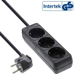EU Product - - Steckdosenleiste, 3-fach Schutzkontakt, 5m, schwarz thumbnail