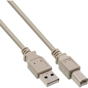 34550H INLINE INC USB 2.0 Kabel - A an B - beige - 10m
