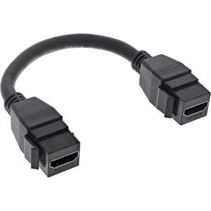 76206B INLINE INC HDMI 2x Keystone Kabel 4K/60Hz - HDMI A Buchse/Buchse - schwarz - 0,2m