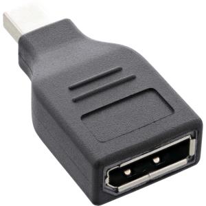 EU Product - - DisplayPort Adapter, mini DisplayPort Stecker auf DisplayPort Buchse, 4K/60Hz, schwarz thumbnail