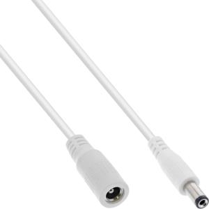 26955F INLINE INC InLine DC extension cable, DC male/female 5.5x2.5mm, AWG 18, white 0.5m                                                                               