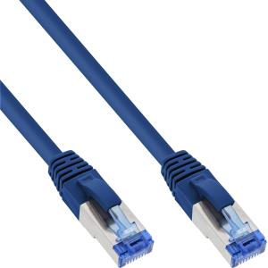 EU Product - - Patchkabel, S/FTP (PiMf), Cat.6A, 500MHz, halogenfrei, Kupfer, blau, 0,25m thumbnail