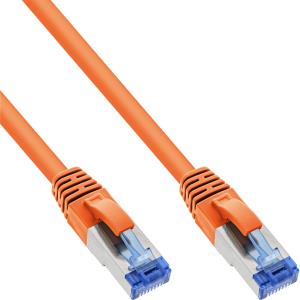 76850O INLINE INC - Patchkabel, S/FTP (PiMf), Cat.6A, 500MHz, halogenfrei, Kupfer, orange, 0,5m