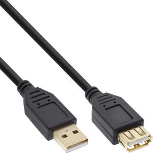 EU Product - - USB 2.0 Verl�ngerung, Stecker / Buchse, Typ A, schwarz, Kontakte gold, 5m thumbnail