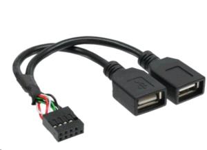 33440M INLINE INC USB 2.0 Adapterkabel - 2x Buchse A auf Pfostenanschluss
